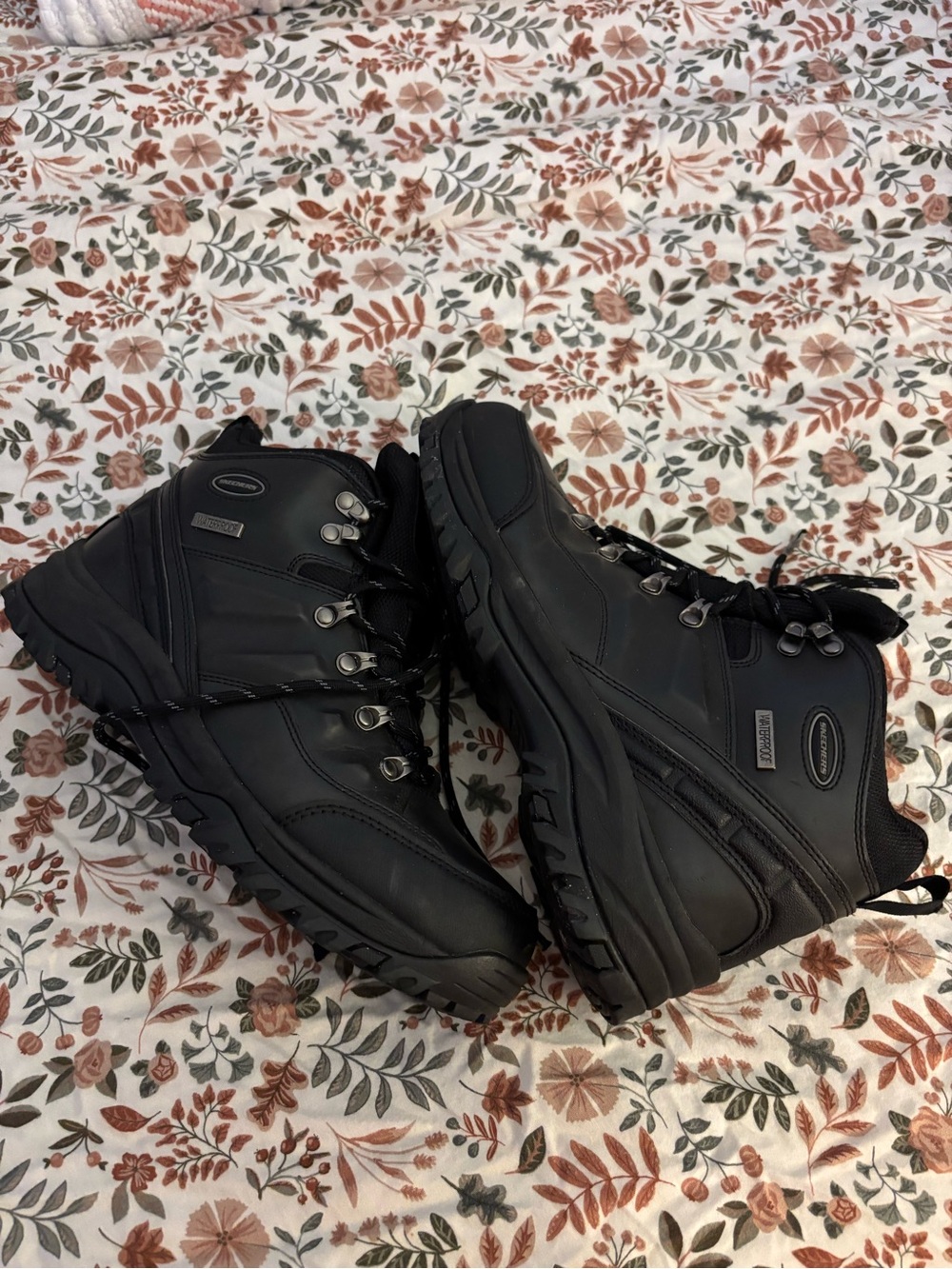 Skechers Women's Black Lace-Up Hiking Boots - Picture 2 of 7